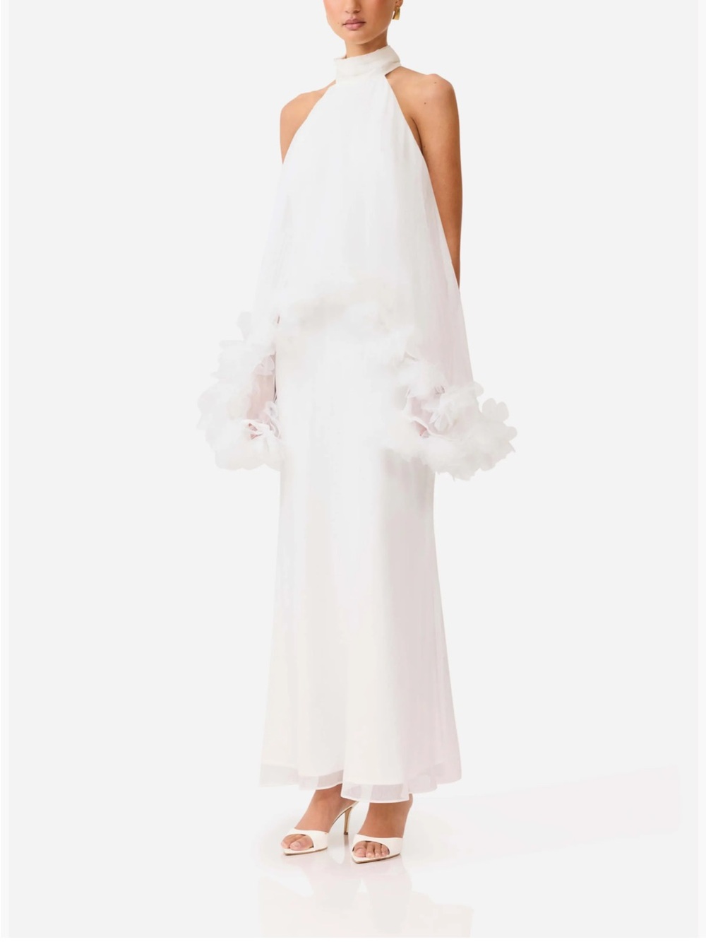 Elliatt White Halter Maxi Dress